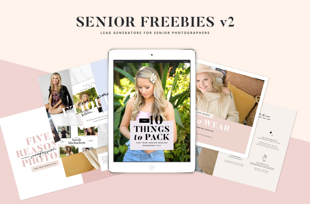 Lead generators and templates for senior photographers